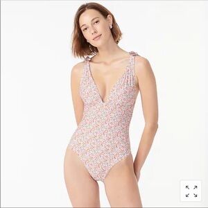 NWOT JCrew Liberty of London Eloise Floral V-Neck Swimsuit